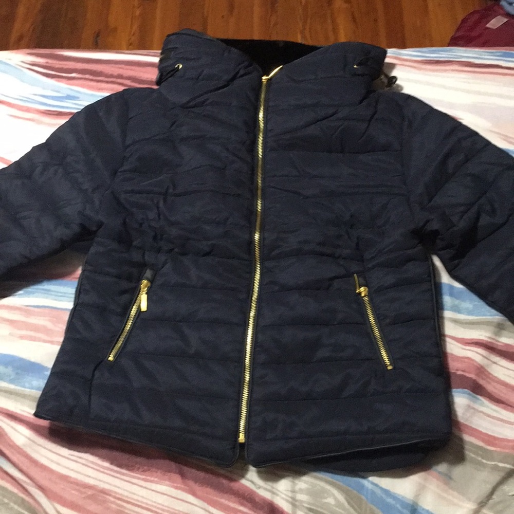 Pretty little thing Mara Navy Puffer Jacket - Picture 2 of 7